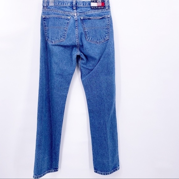 Vintage Tommy Hilfiger Straight Leg Blue Jeans Size 9 - Picture 2 of 5